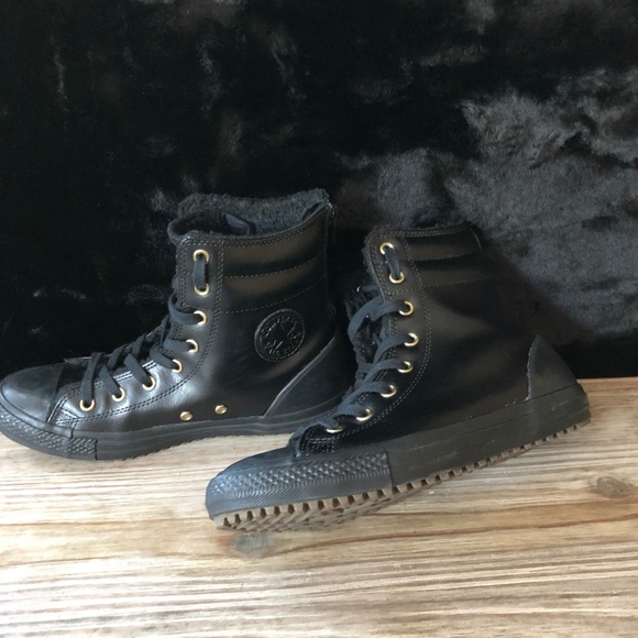 Converse Leather Fur Boots All Star CT Xhi - Picture 2 of 5